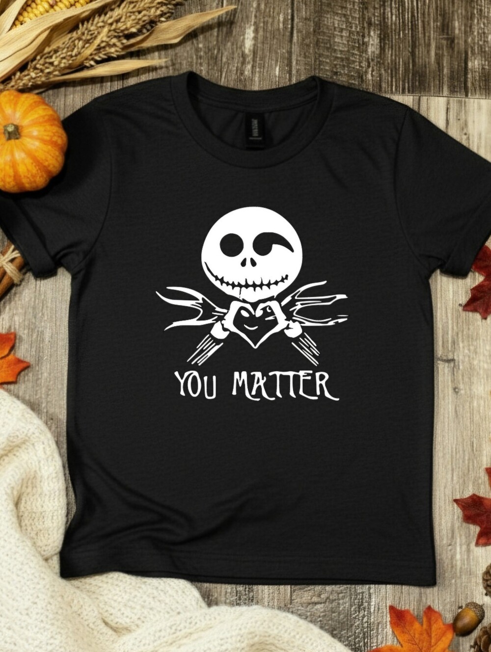 Halloween Short Sleeve shirt You Matter Jack Skellington